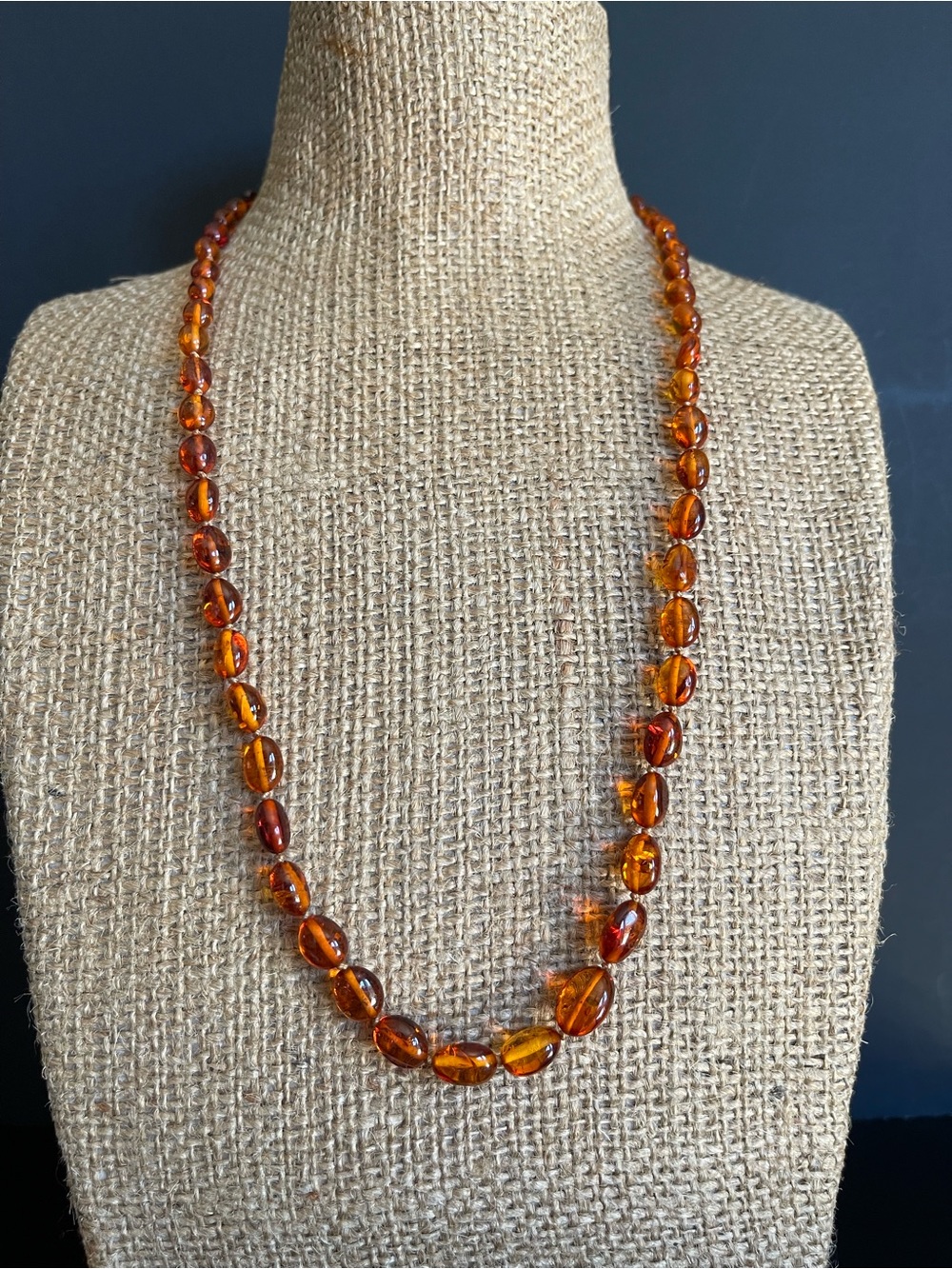 Elegant Amber beaded Necklace.
